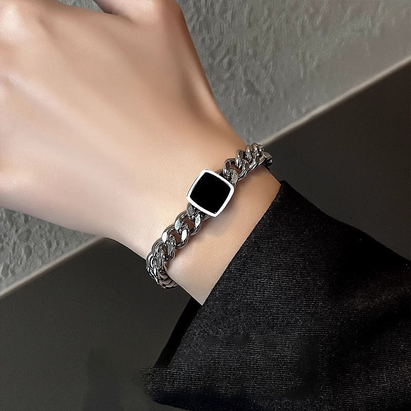 Square Cuban Bracelet Men's Titanium Steel Does Not Fade