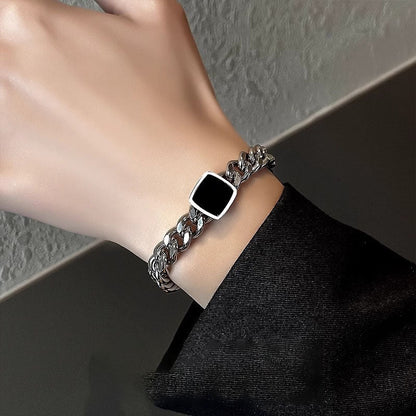 Square Cuban Bracelet Men's Titanium Steel Does Not Fade