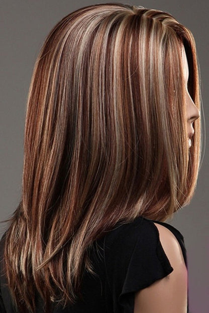 Wigs Are Divided Into Medium And Long Hair, Linen Brown Highlights And Mixed Colors