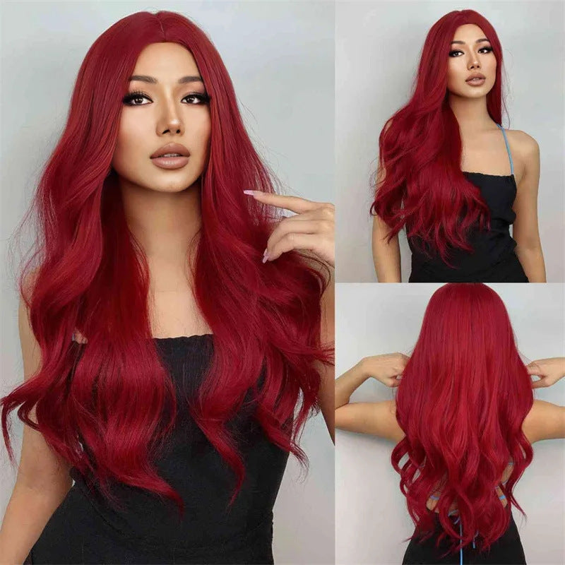 Women's Big Wave Long Curly Hair Highlight Wig