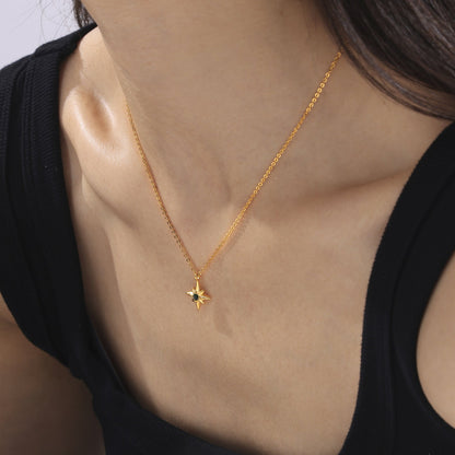 Female Versatile Star-shaped Zircon-inlaid Necklace