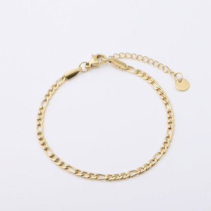 Stainless Steel Gold-plated Cuban Minimalist Stainless Steel Bracelet