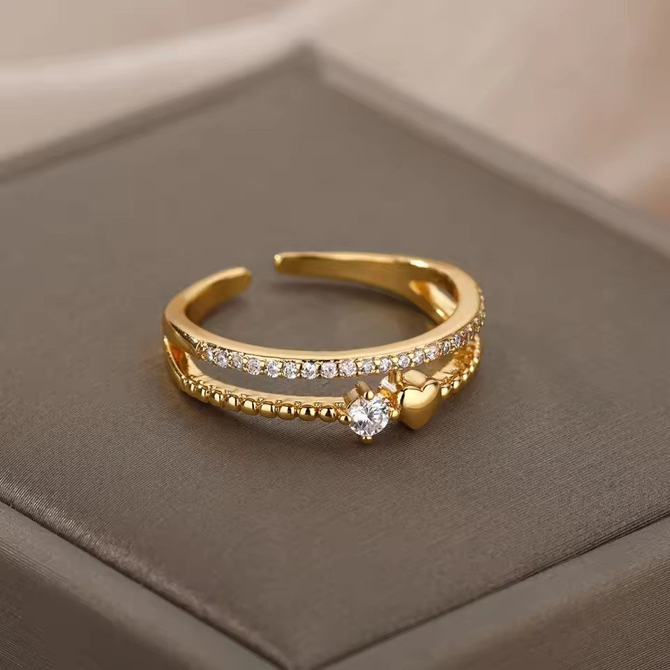 Heart Zircon Fashion Ring For Women