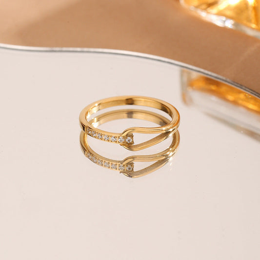Waterdrop Pave Set Ring For Women