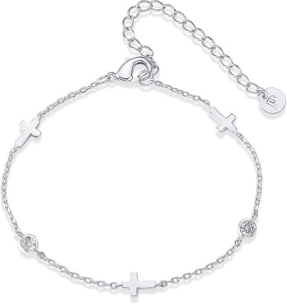 Compact Cross Charm Bracelet For A Touch Of Coastal Luxury