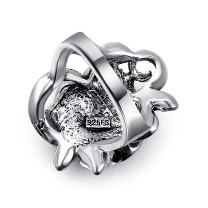New Alloy Rose Ring Inlaid With Diamonds