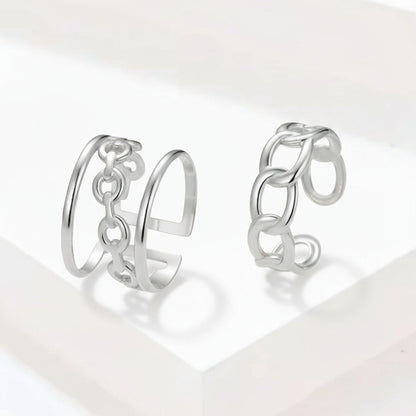 Exaggerated Personality Ring Set Stainless Steel Plated