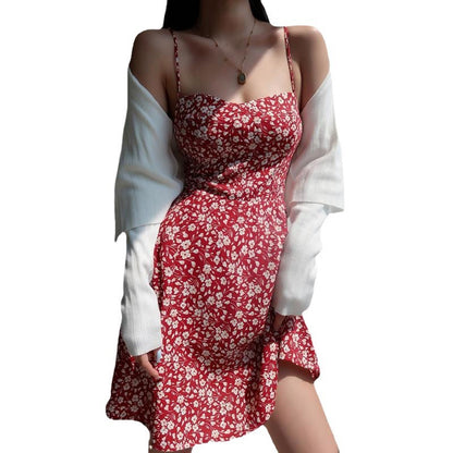 Slimming Cinched-waist Tie-front Vacation Dress