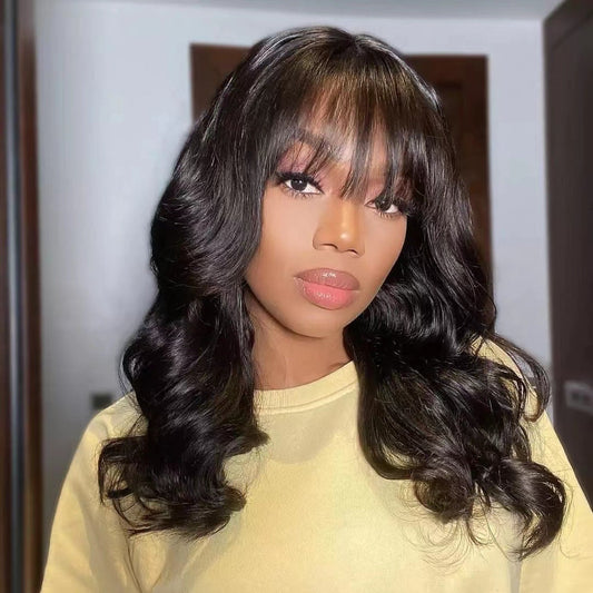 Fashion Wig Women's Long Curly Hair With Bangs