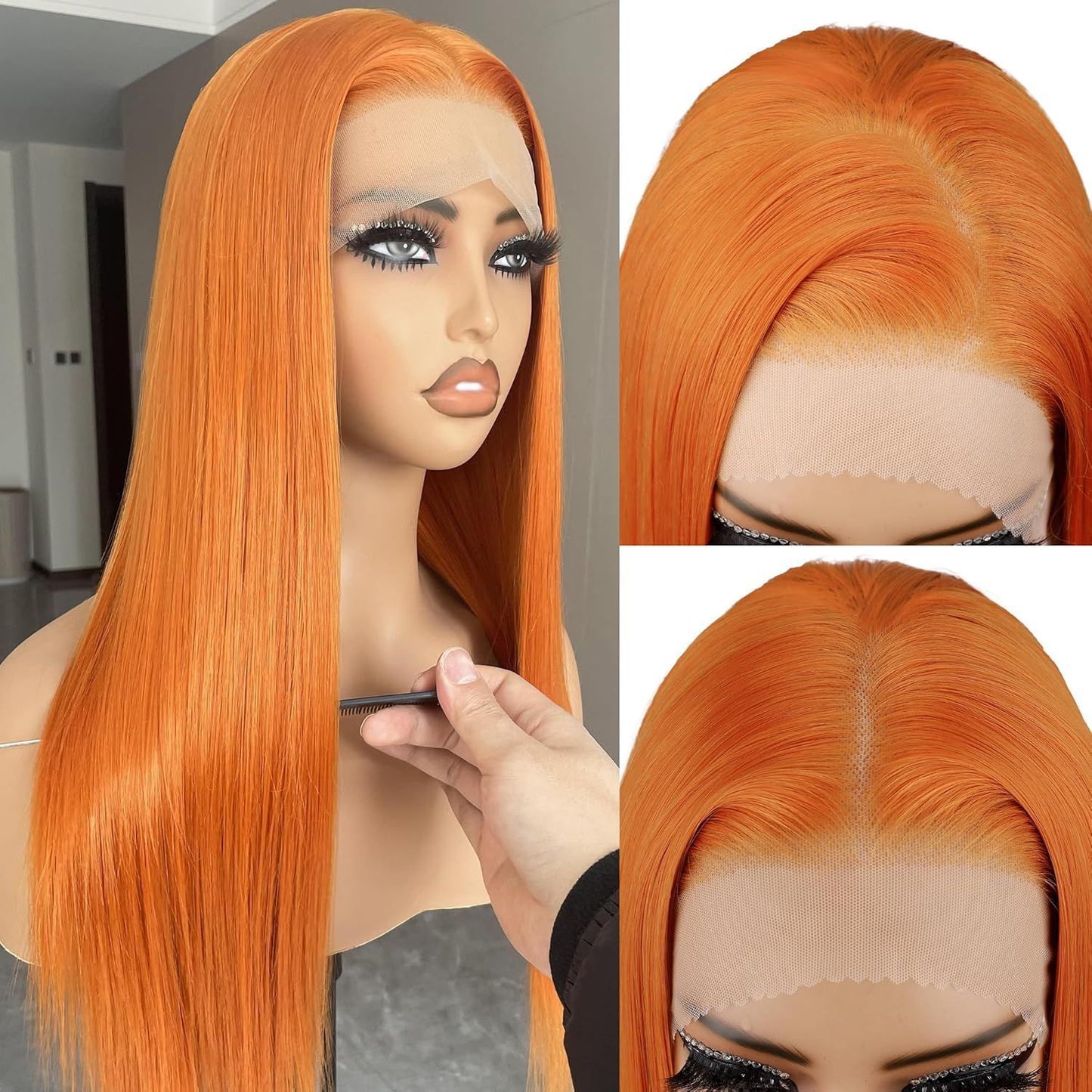 European And American Style Wig Women's Front Lace High Temperature