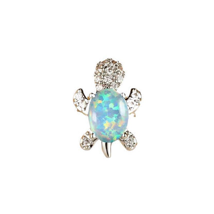 Platinum Ring With A Colored Tortoise Design Featuring Blue Diamondsunisex