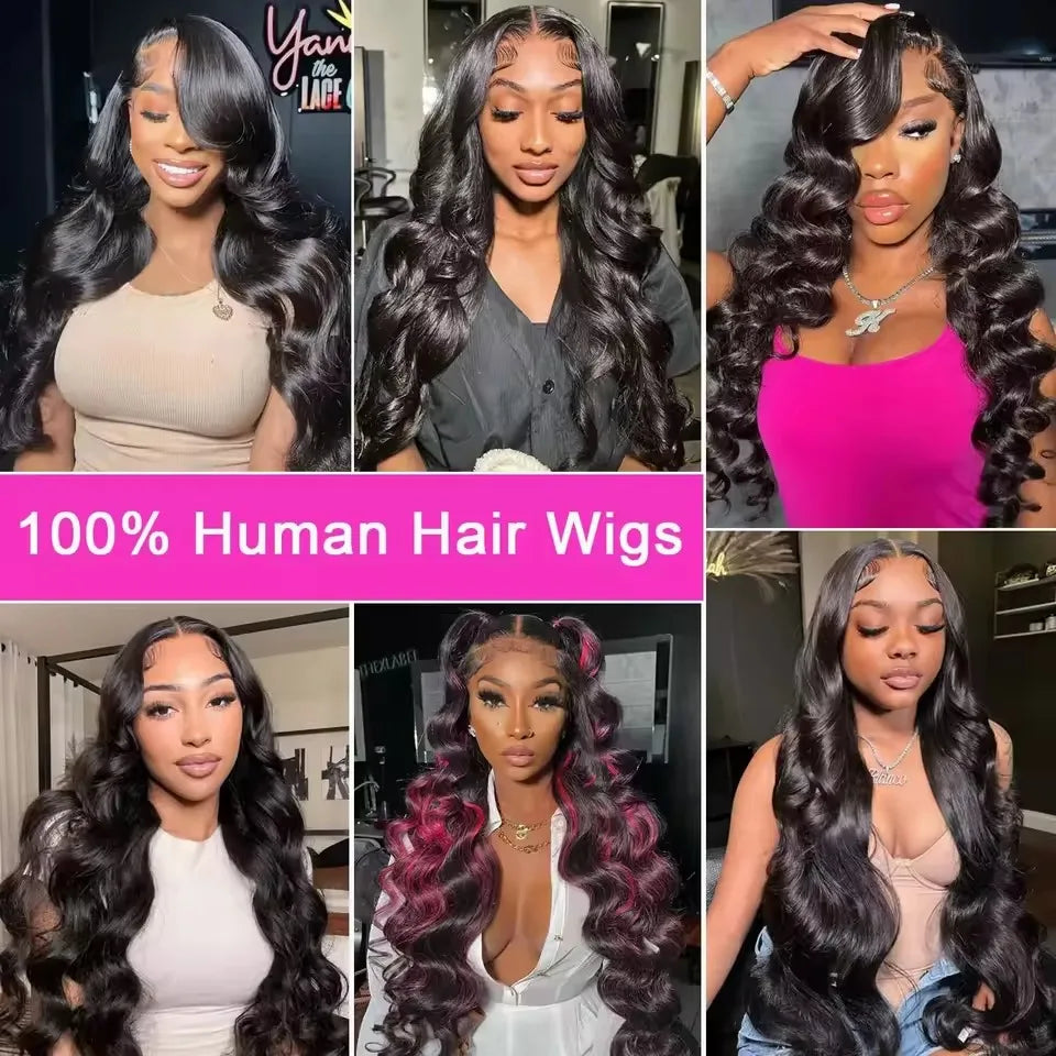 40 44 Inch Hd Body Wave Lace Front Wig Pre Plucked 13x4 13x6 Loose Wave Lace Frontal Wig 100% Human Hair Wigs On Clearance Sale