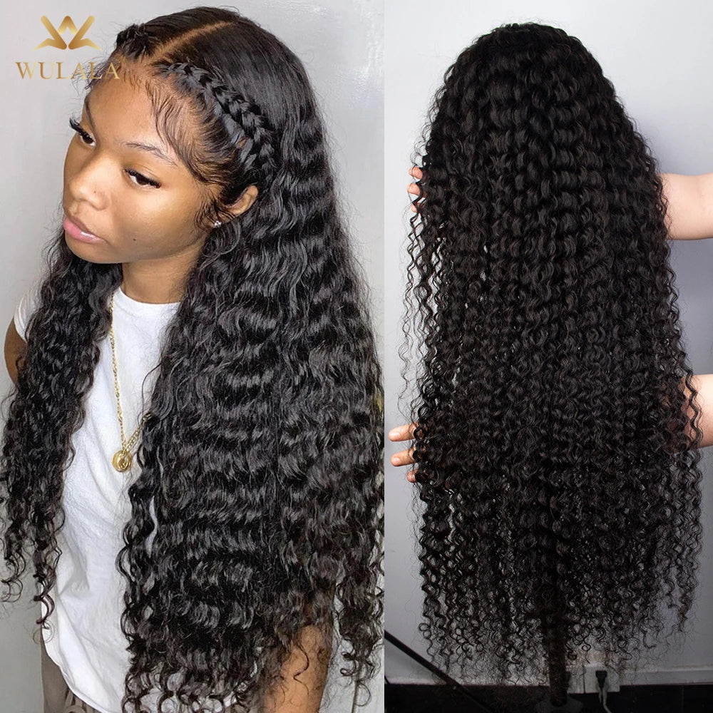 Deep Wave Frontal Wig Hd Transparent Curly Human Hair Brazilian Wigs For Women Red Lace Water Wave 99j Burgundy Lace Front Wig