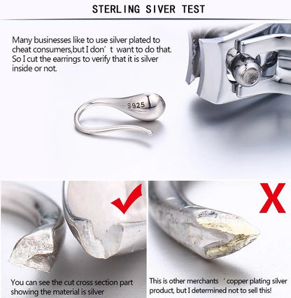925 Sterling Silver Earrings For Women Trendy Simple Shinning Gold Earring Jewelry Prevent Allergy Party Christmas Accessories