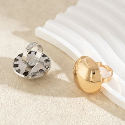 Irregular Chunky Big Geometric Gold Silver Color Rings for Women Men Personality Elastic Rope Connection Finger Rings