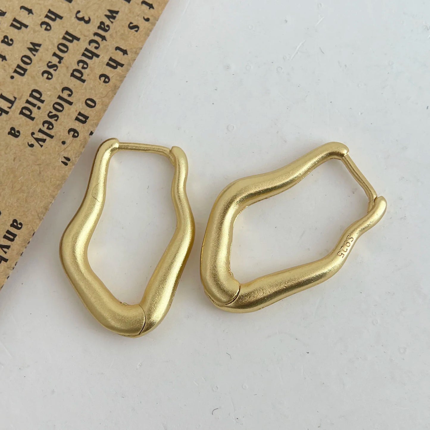 925 Sterling Silver Earrings For Women Trendy Simple Shinning Gold Earring Jewelry Prevent Allergy Party Christmas Accessories