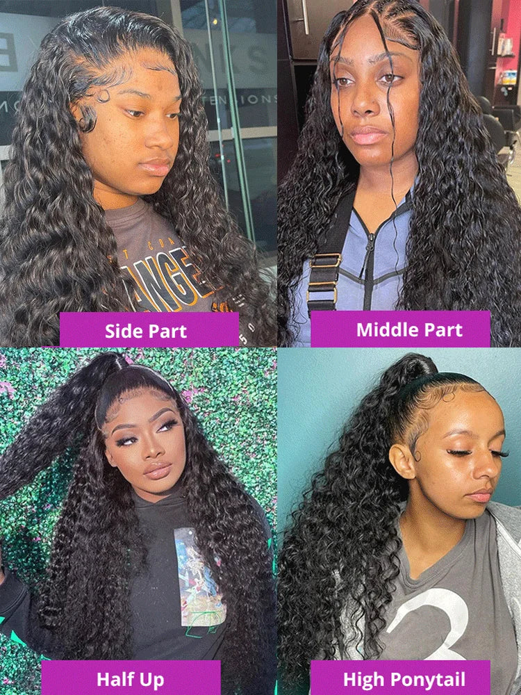 Deep Wave Wig Human Hair 30 40 Inch 13x4 13x6 Hd Lace Frontal Wig Curly Wigs For Women 360 Full Lace Wig Human Hair Pre Plucked