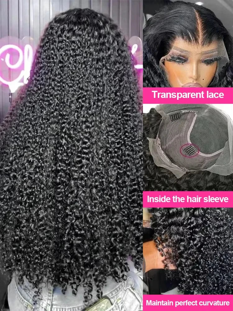 Deep Wave Frontal Wig Human Hair Brazilian Transparent Curly Wigs 13x6 Hd Lace Frontal Human Hair Wigs 360 Lace Wigs For Women