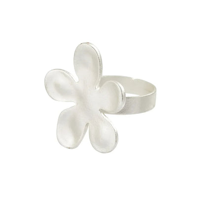 Irregular Chunky Big Geometric Gold Silver Color Rings for Women Men Personality Elastic Rope Connection Finger Rings