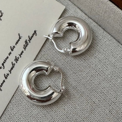 925 Sterling Silver Earrings For Women Trendy Simple Shinning Gold Earring Jewelry Prevent Allergy Party Christmas Accessories