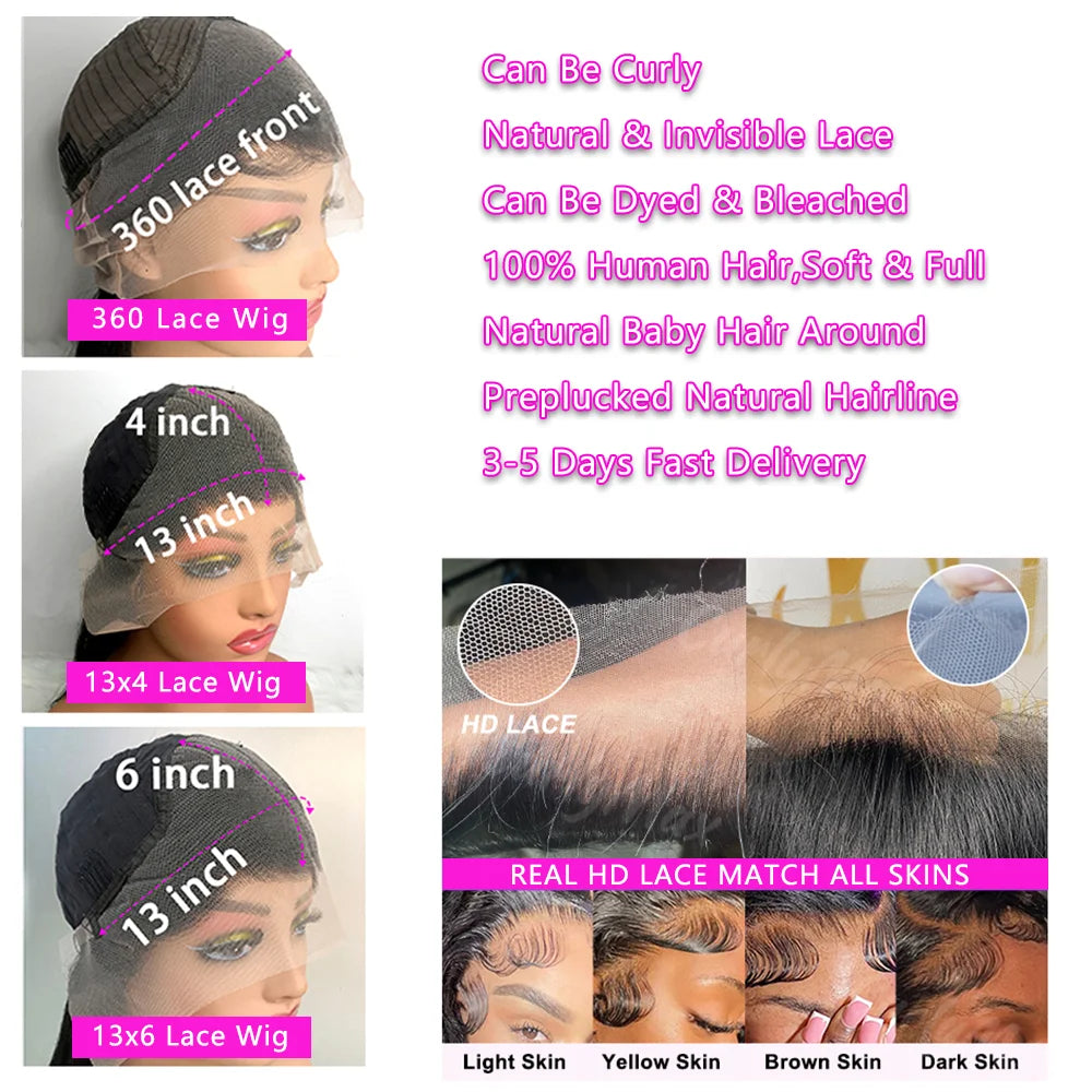 250 Density 99J Burgundy 13x6 Lace Frontal Human Hair Wigs Brazilian Colored 30 40 Inch Straight Red Lace Front Wigs Human Hair