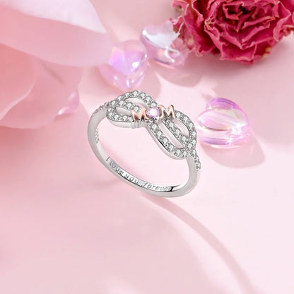 Rings Original 925 Sterling Silver Rings Bow Heart Sun Moon Star Zircon Rings For Women Jewelry Birthday Anniversary Gifts