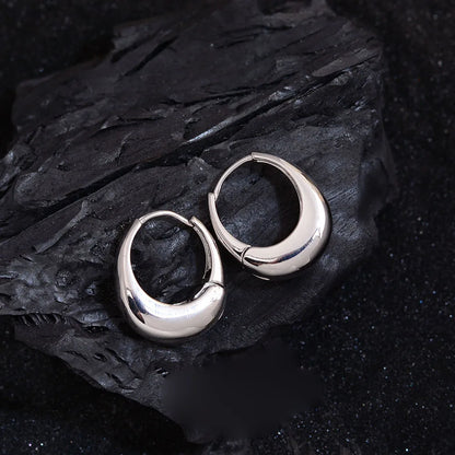 925 Sterling Silver Earrings For Women Trendy Simple Shinning Gold Earring Jewelry Prevent Allergy Party Christmas Accessories