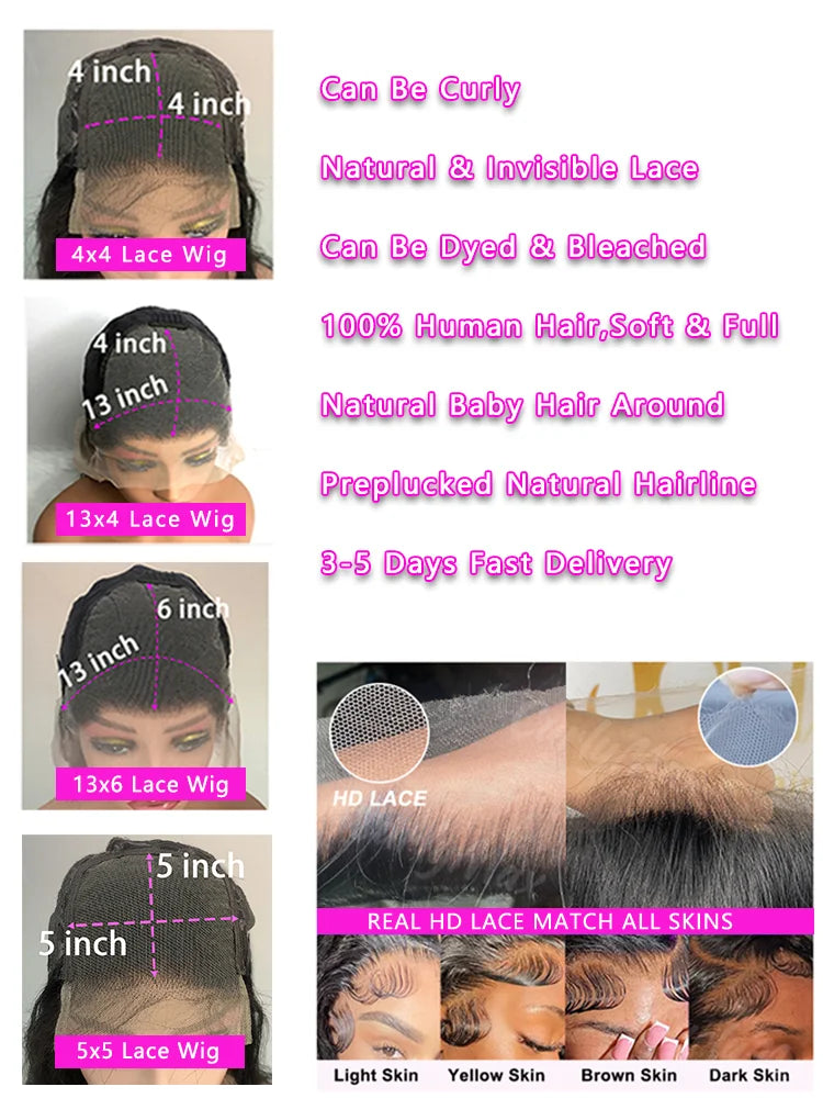 #4 Deep Wave Lace Front Wig 13x6 Colored Curly Wigs Hd Lace Frontal Wig 200 Density Chocolate Brown Human Hair Wigs 4x4 5x5