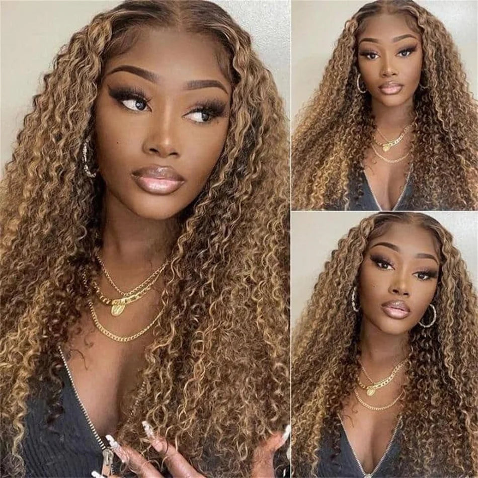 Deep Wave 4/27 Honey Blonde 30 40 Inch Lace Front Wig Human Hair Hd Lace Frontal Wig 13x4 13x6 Wig Humain Hair Wigs For Women