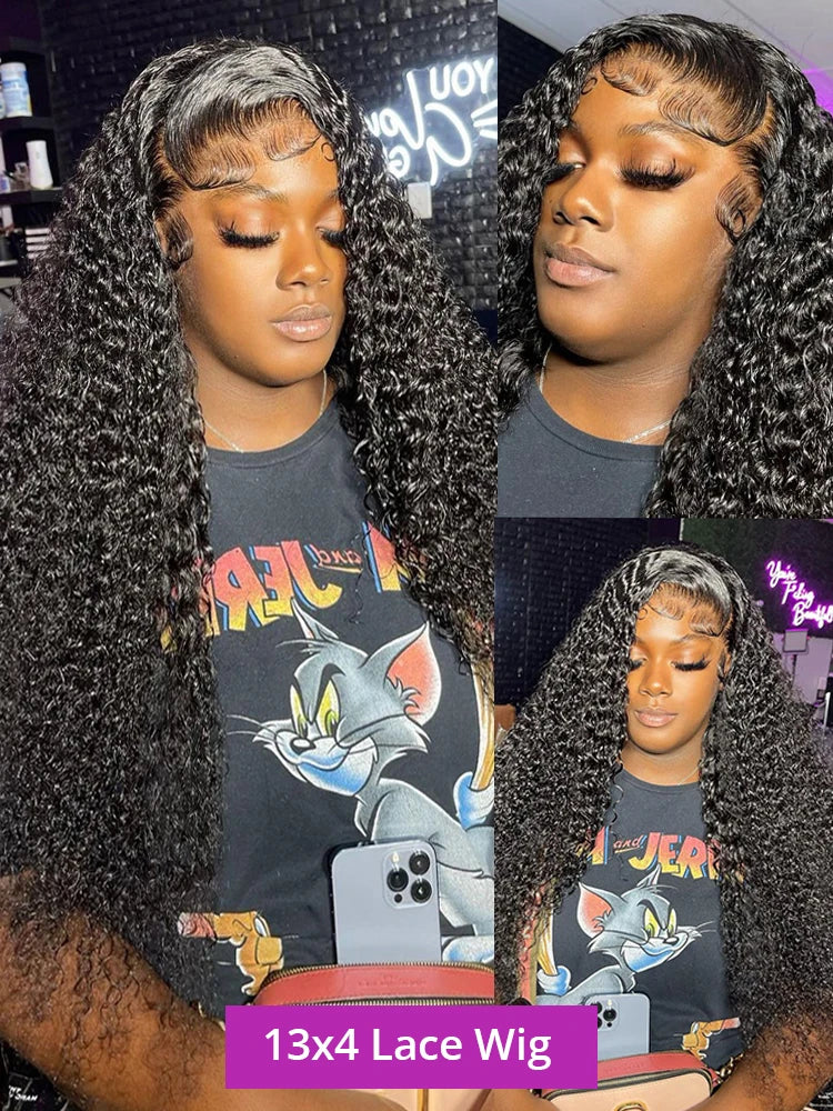Deep Wave Wig Human Hair 30 40 Inch 13x4 13x6 Hd Lace Frontal Wig Curly Wigs For Women 360 Full Lace Wig Human Hair Pre Plucked