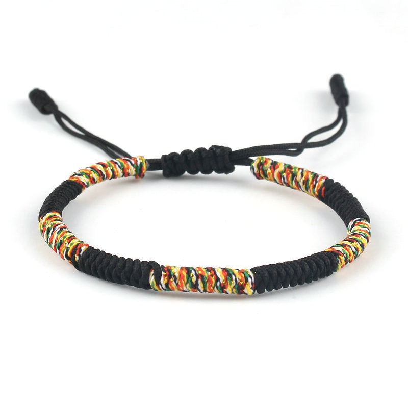 Hand-woven Diamond Knot Couple Red Rope Bracelet