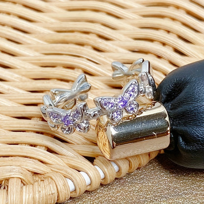 1 Piece Fashion Personalized Butterfly Open Ring For Women, Adjustable