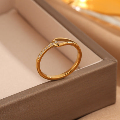 Waterdrop Pave Set Ring For Women