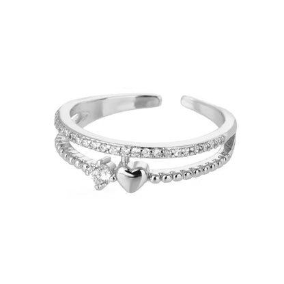Heart Zircon Fashion Ring For Women